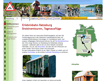 Tablet Screenshot of erlebnisbahn-ratzeburg.de
